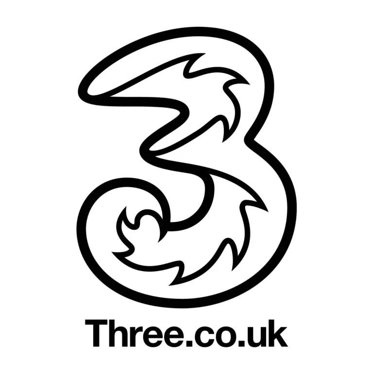 three logo black 768x768