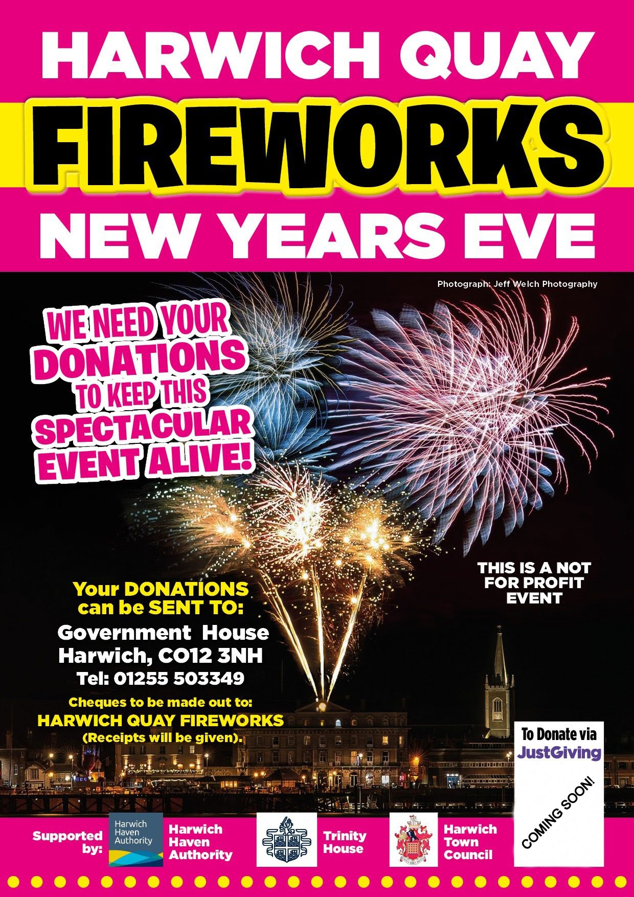 Harwich Quay Fireworks – New Year’s Eve 2024