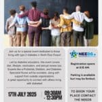 Poster for NHS Type 2 Diabetes Event in Clacton-on-Sea on 17th July 2025