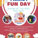 Family Fun Day event poster – The Blacksmiths Arms Essex, July 2025