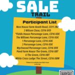 Poster for Tendring Village Community Garage Sale Trail with addresses and date May 25th