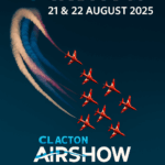 Red Arrows over Clacton Seafront at Clacton Airshow 2025 – Aerial Display
