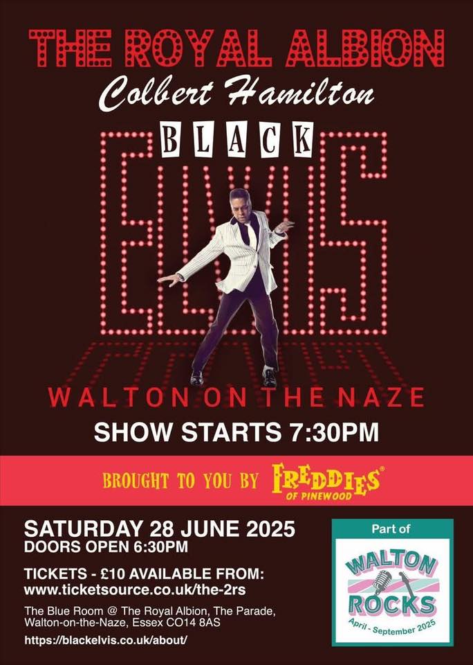 ποΈ Colbert Hamilton as Black Elvis β Live at The Royal Albion, Walton-on-the-Naze 1 ποΈ Colbert Hamilton as Black Elvis β Live at The Royal Albion, Walton-on-the-Naze