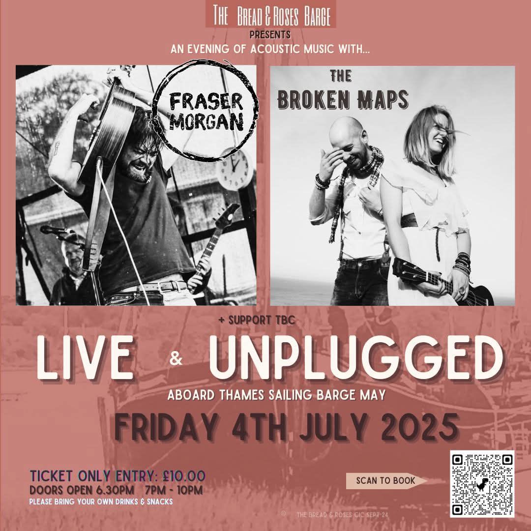 Live & Unplugged – Acoustic Music Aboard Thames Barge May 🎶