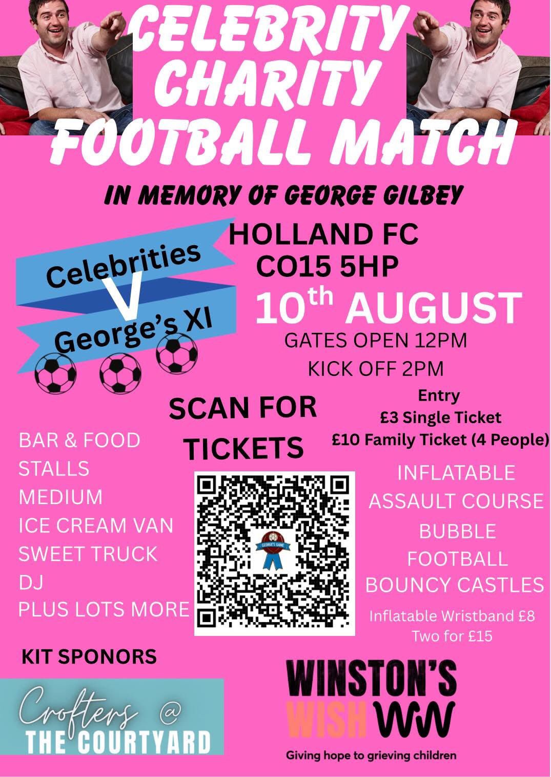 ⚽ Celebrity Charity Football Match – Holland FC, Clacton-on-Sea