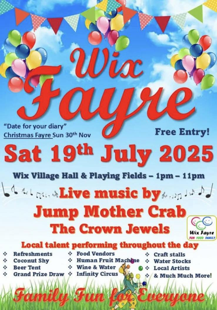 🎉 Wix Fayre 2025 – Live Music, Local Talent & Family Fun in Essex!