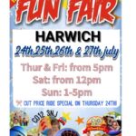 Children enjoying rides at Harwich Family Fun Fair 2025