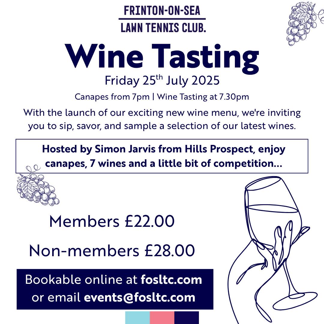🍷 Wine Tasting Night – Frinton-on-Sea Lawn Tennis Club 1 🍷 Wine Tasting Night – Frinton-on-Sea Lawn Tennis Club