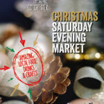 Poster for the Christmas Saturday Evening Market at Mercury Theatre, Colchester.